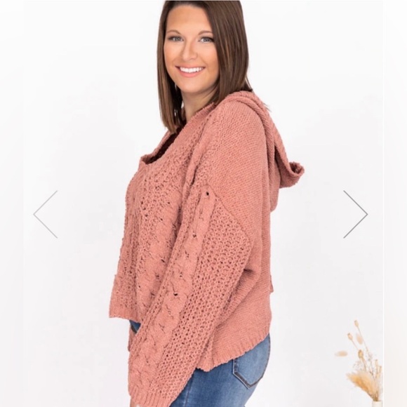 Pink Lily Oversized Terracotta Chenille Cable
Knit Sweater - Picture 5 of 9